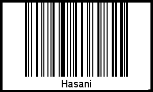 Interpretation von Hasani als Barcode