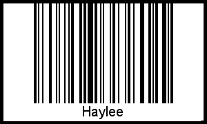 Barcode des Vornamen Haylee