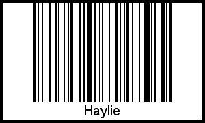 Der Voname Haylie als Barcode und QR-Code