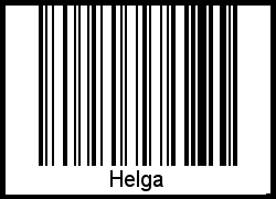 Interpretation von Helga als Barcode