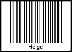 Barcode des Vornamen Helge