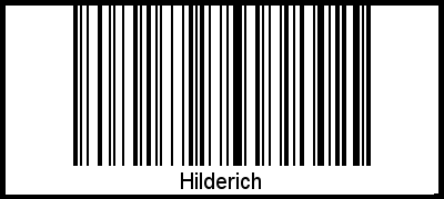 Barcode des Vornamen Hilderich