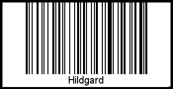 Hildgard als Barcode und QR-Code