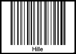 Barcode des Vornamen Hille