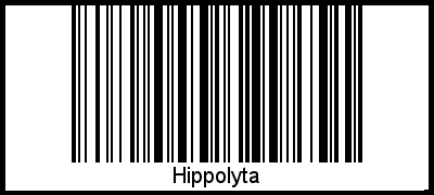 Hippolyta als Barcode und QR-Code