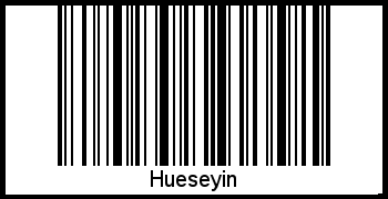Barcode des Vornamen Hueseyin