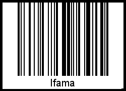 Ifama als Barcode und QR-Code