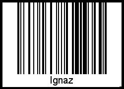 Barcode des Vornamen Ignaz