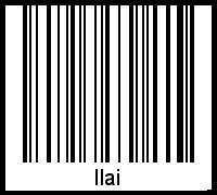 Barcode des Vornamen Ilai