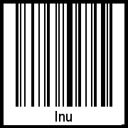 Barcode des Vornamen Inu