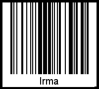 Interpretation von Irma als Barcode