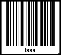 Issa als Barcode und QR-Code
