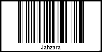 Barcode des Vornamen Jahzara