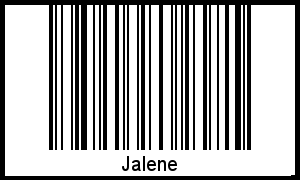 Barcode des Vornamen Jalene
