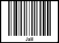 Jalil als Barcode und QR-Code