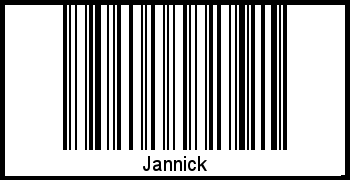 Jannick als Barcode und QR-Code