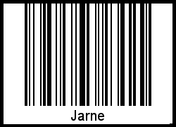 Barcode des Vornamen Jarne