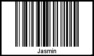Der Voname Jasmin als Barcode und QR-Code