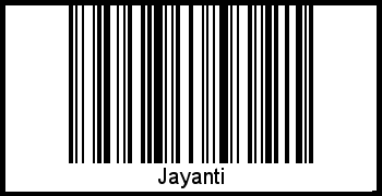 Jayanti als Barcode und QR-Code