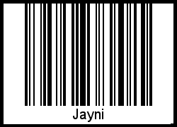 Interpretation von Jayni als Barcode