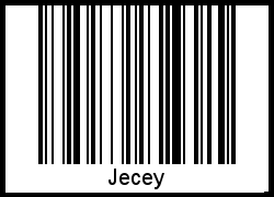 Barcode des Vornamen Jecey