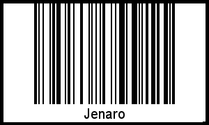 Der Voname Jenaro als Barcode und QR-Code