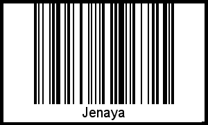 Der Voname Jenaya als Barcode und QR-Code