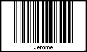 Der Voname Jerome als Barcode und QR-Code
