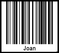 Interpretation von Joan als Barcode