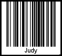 Barcode des Vornamen Judy