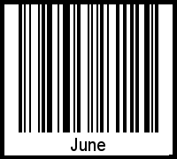 June als Barcode und QR-Code