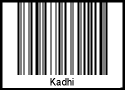 Der Voname Kadhi als Barcode und QR-Code