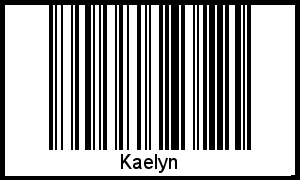 Interpretation von Kaelyn als Barcode