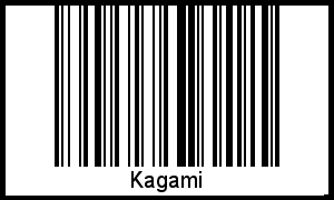 Barcode des Vornamen Kagami