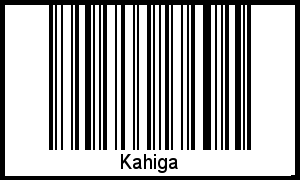 Barcode des Vornamen Kahiga