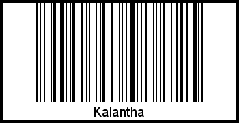 Barcode des Vornamen Kalantha