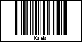 Der Voname Kaleisi als Barcode und QR-Code