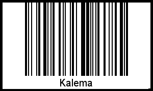Kalema als Barcode und QR-Code