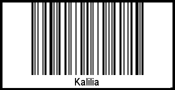 Barcode des Vornamen Kalilia