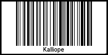 Interpretation von Kalliope als Barcode