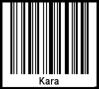 Kara als Barcode und QR-Code