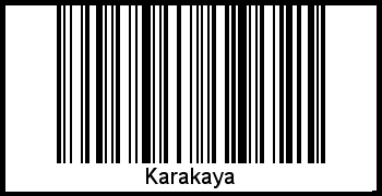 Karakaya als Barcode und QR-Code