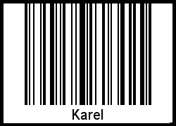 Karel als Barcode und QR-Code