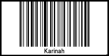 Karinah als Barcode und QR-Code