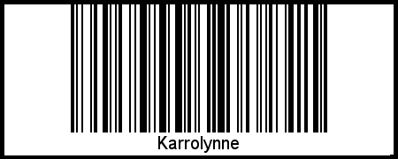 Barcode des Vornamen Karrolynne