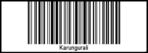 Karungurali als Barcode und QR-Code