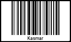 Barcode des Vornamen Kasmar