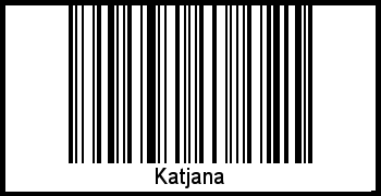 Der Voname Katjana als Barcode und QR-Code
