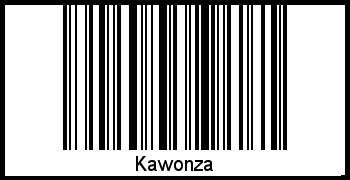 Barcode des Vornamen Kawonza