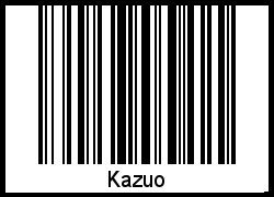 Der Voname Kazuo als Barcode und QR-Code